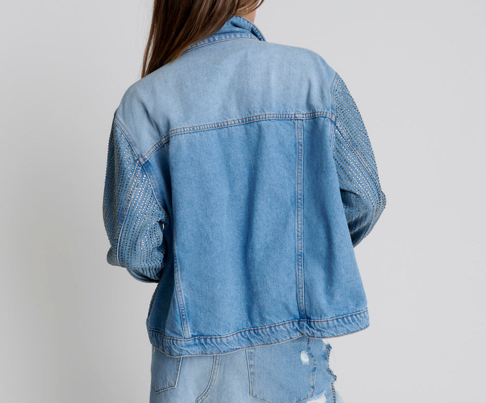 Desert Jewel Denim Trucker Jacket - Vintage Blue