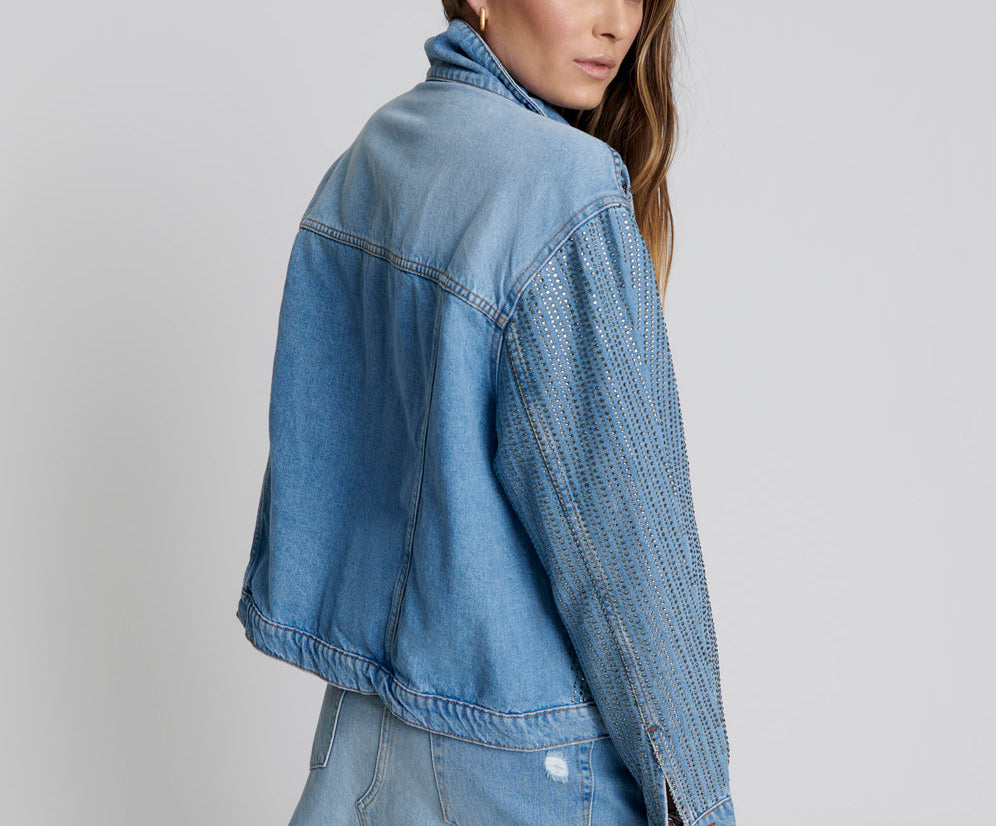 Desert Jewel Denim Trucker Jacket - Vintage Blue