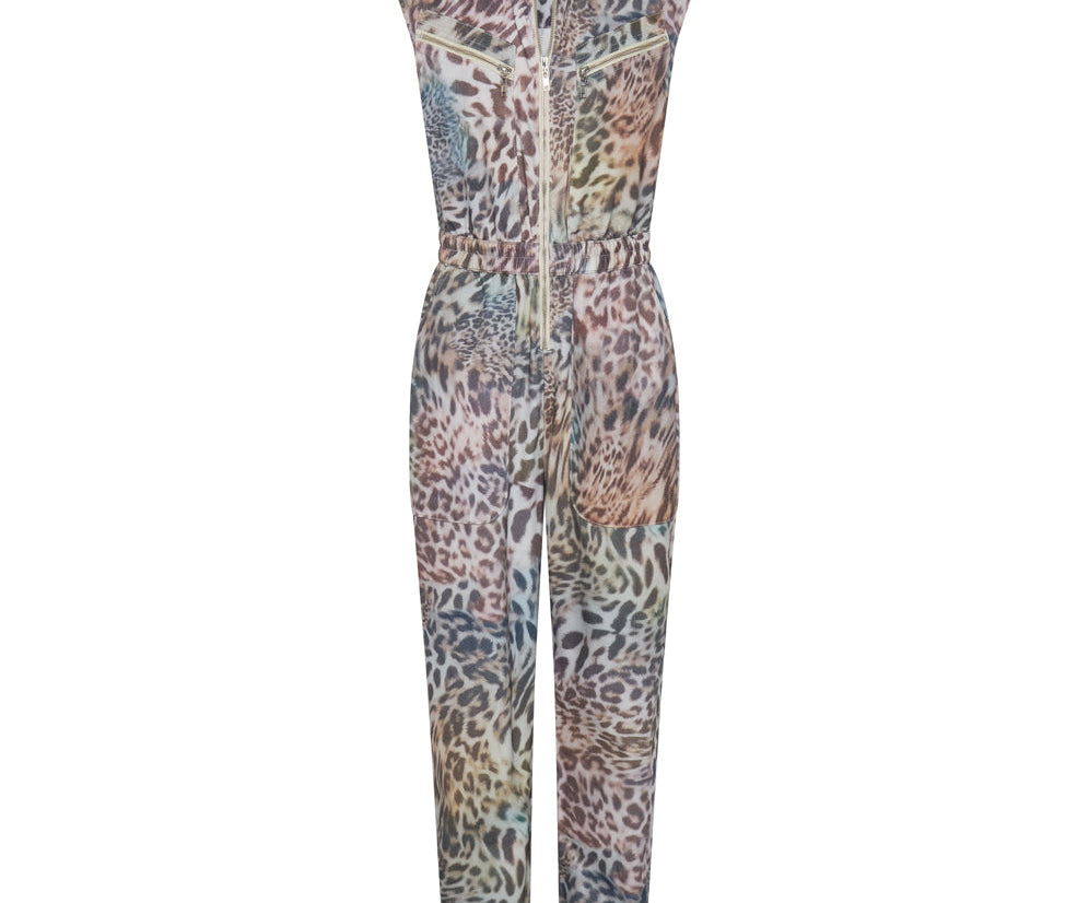 ANIMAL SLEEVELESS OLIVIA JUMPSUIT