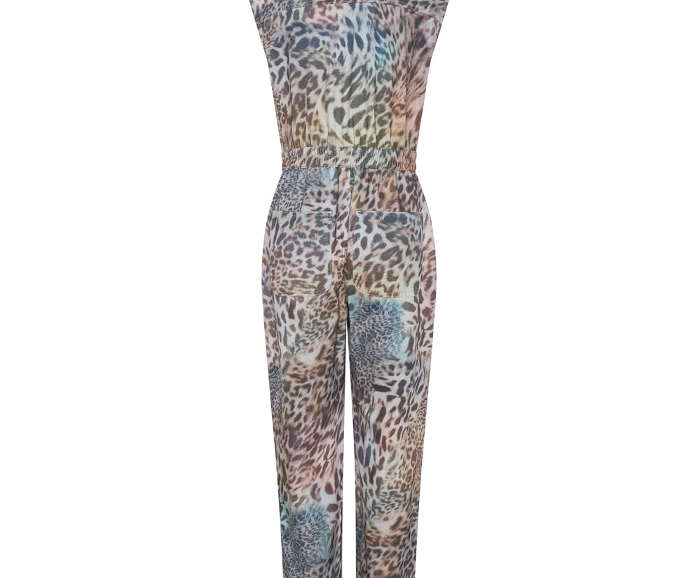 ANIMAL SLEEVELESS OLIVIA JUMPSUIT
