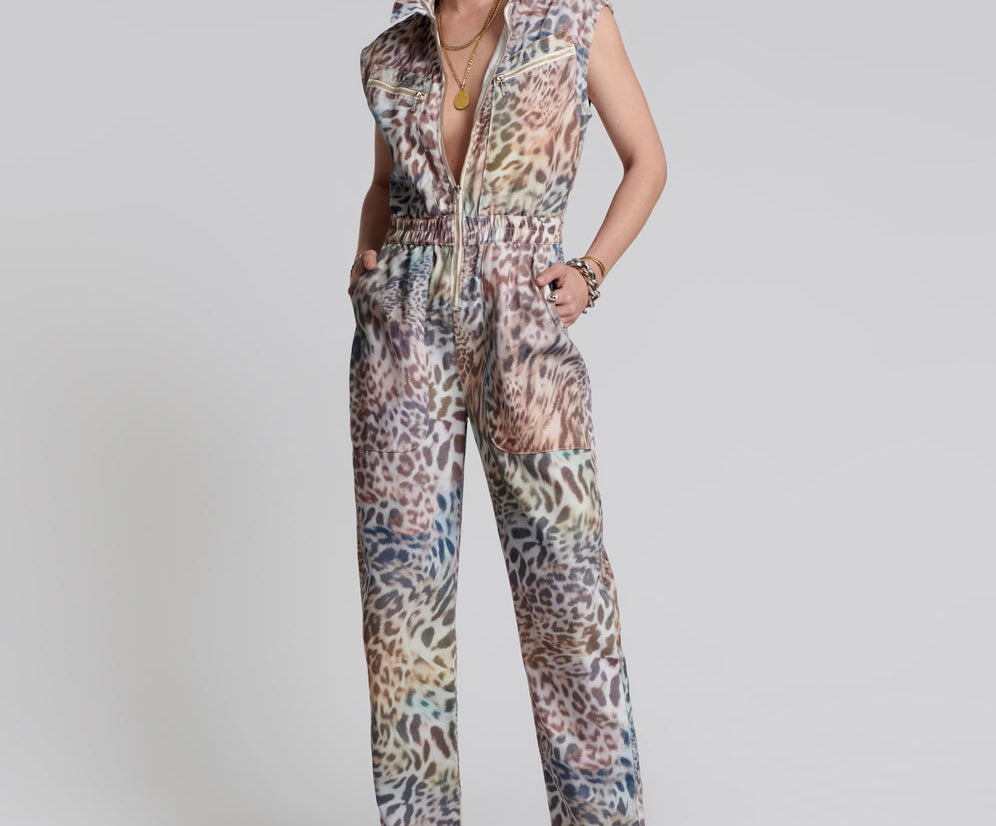 ANIMAL SLEEVELESS OLIVIA JUMPSUIT