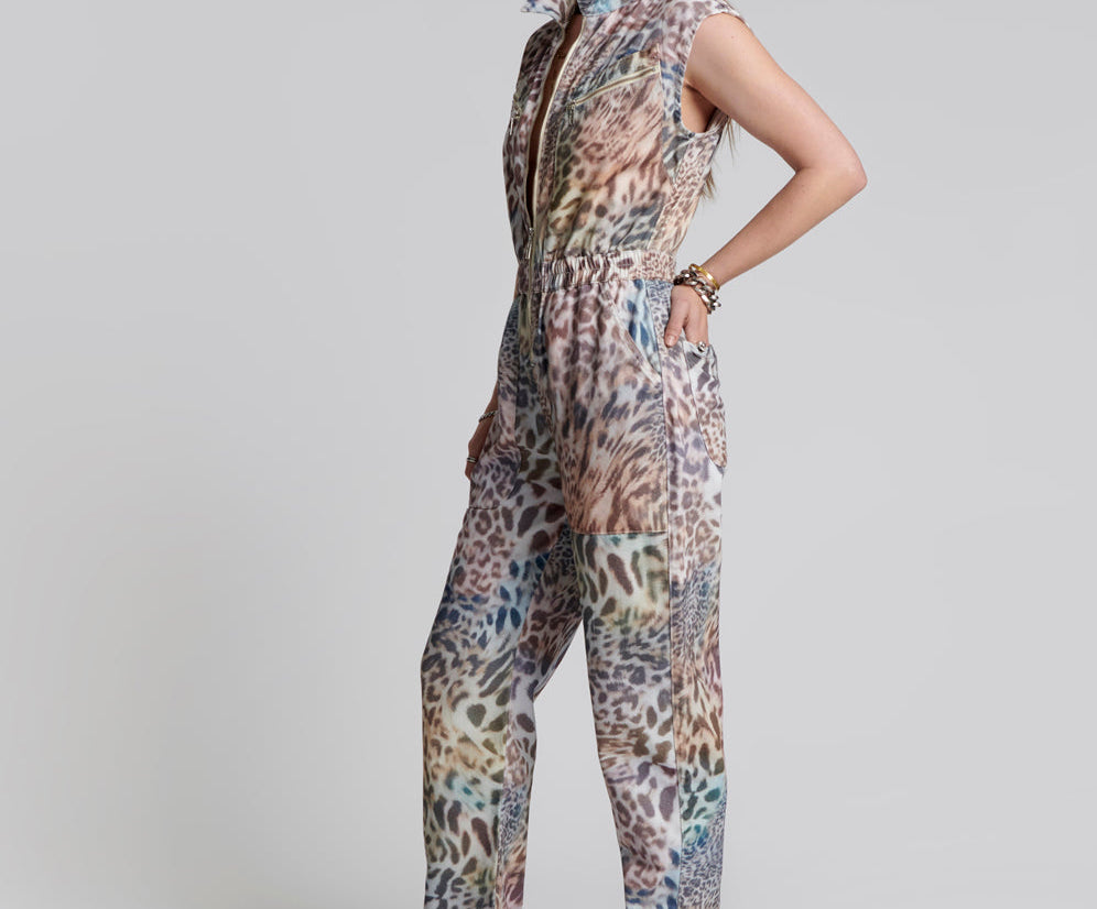 ANIMAL SLEEVELESS OLIVIA JUMPSUIT