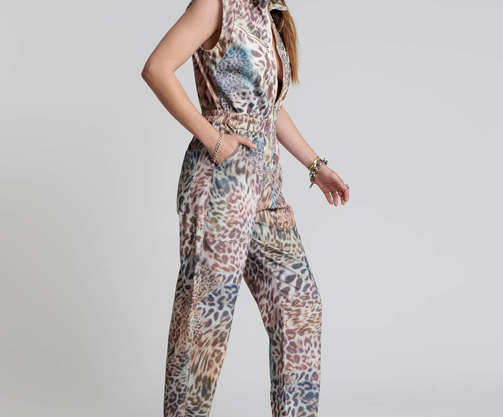 ANIMAL SLEEVELESS OLIVIA JUMPSUIT