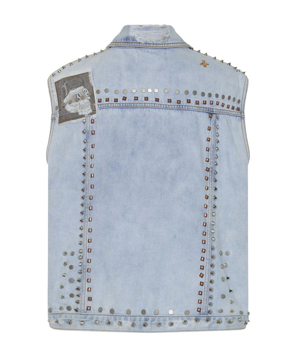 Tornado Studded Punk Sleeveless Jacket | One Teaspoon