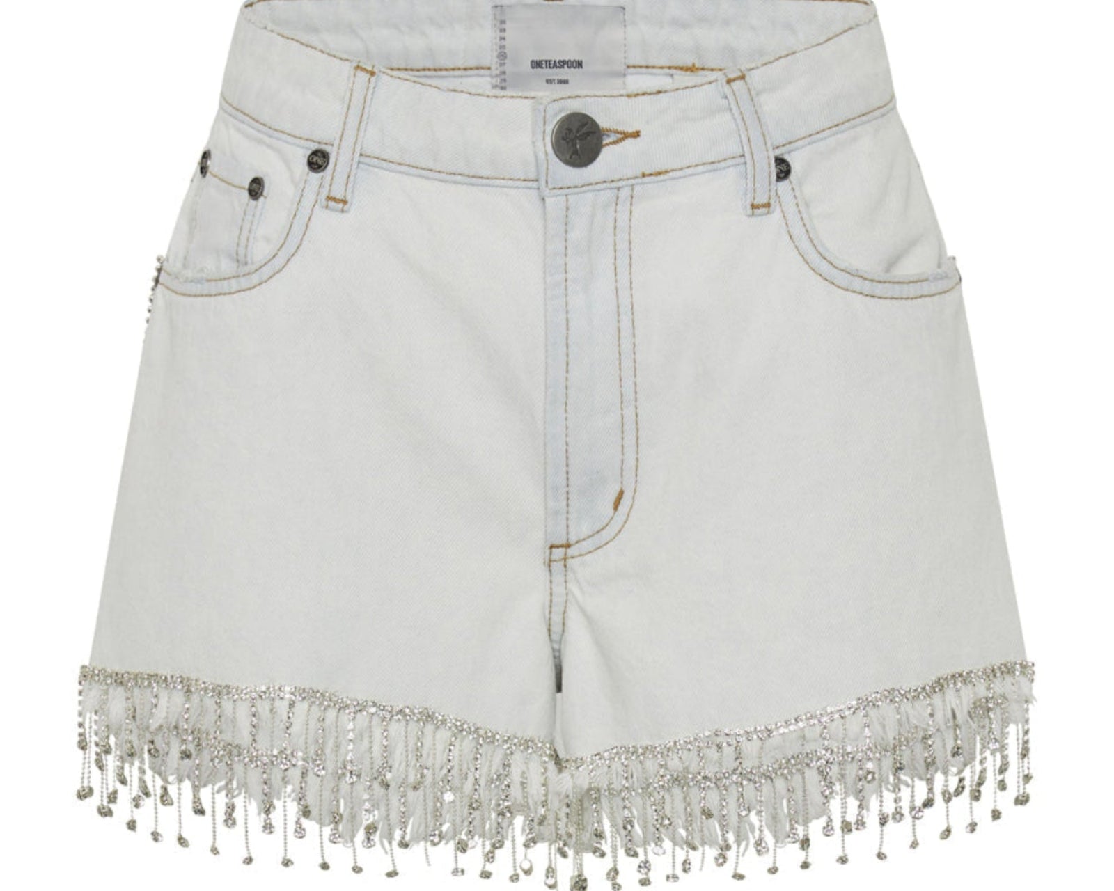Truckers Mid Waist Relaxed Denim Shorts - Bel Air Blue