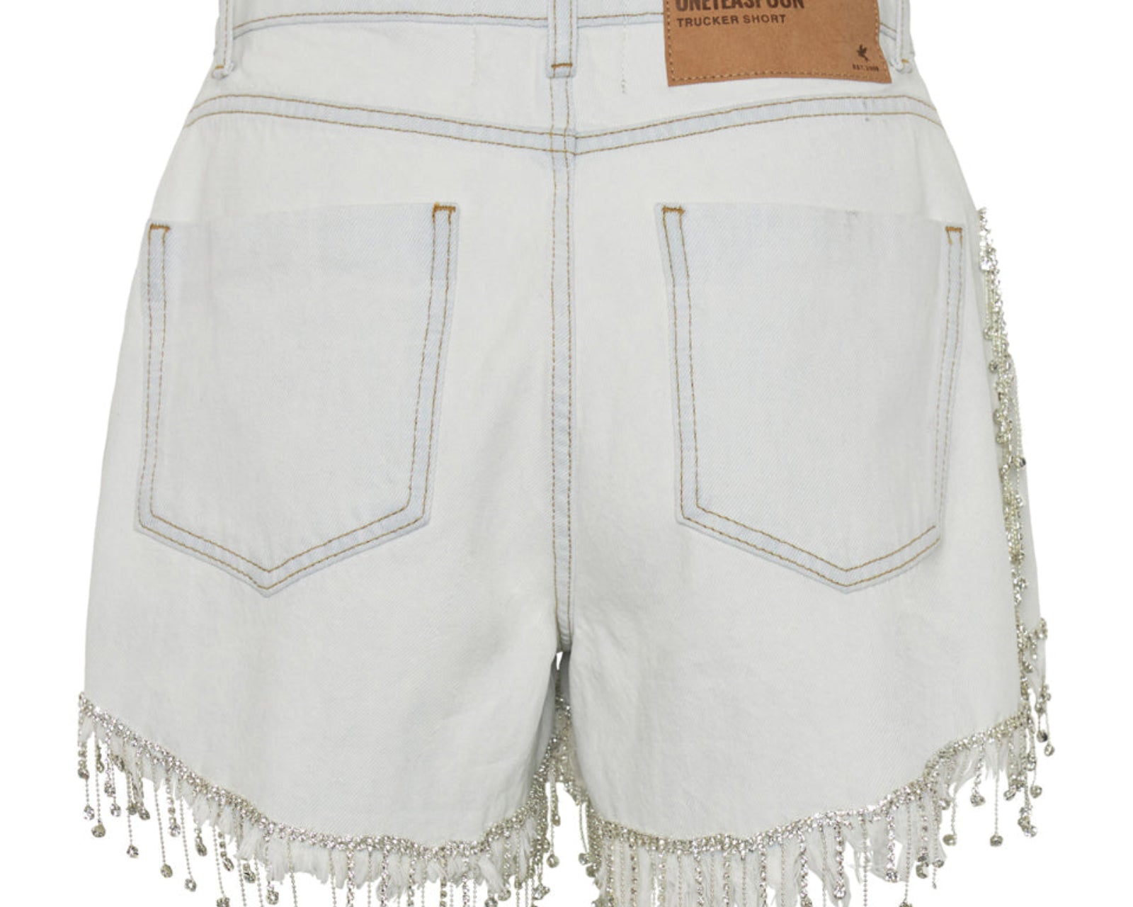 Truckers Mid Waist Relaxed Denim Shorts - Bel Air Blue