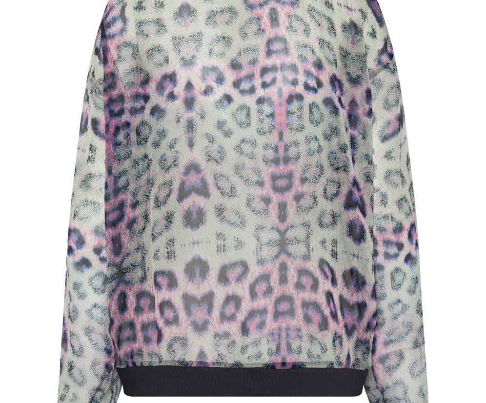 COLLISION CHIFFON LONGSLEEVE TOP