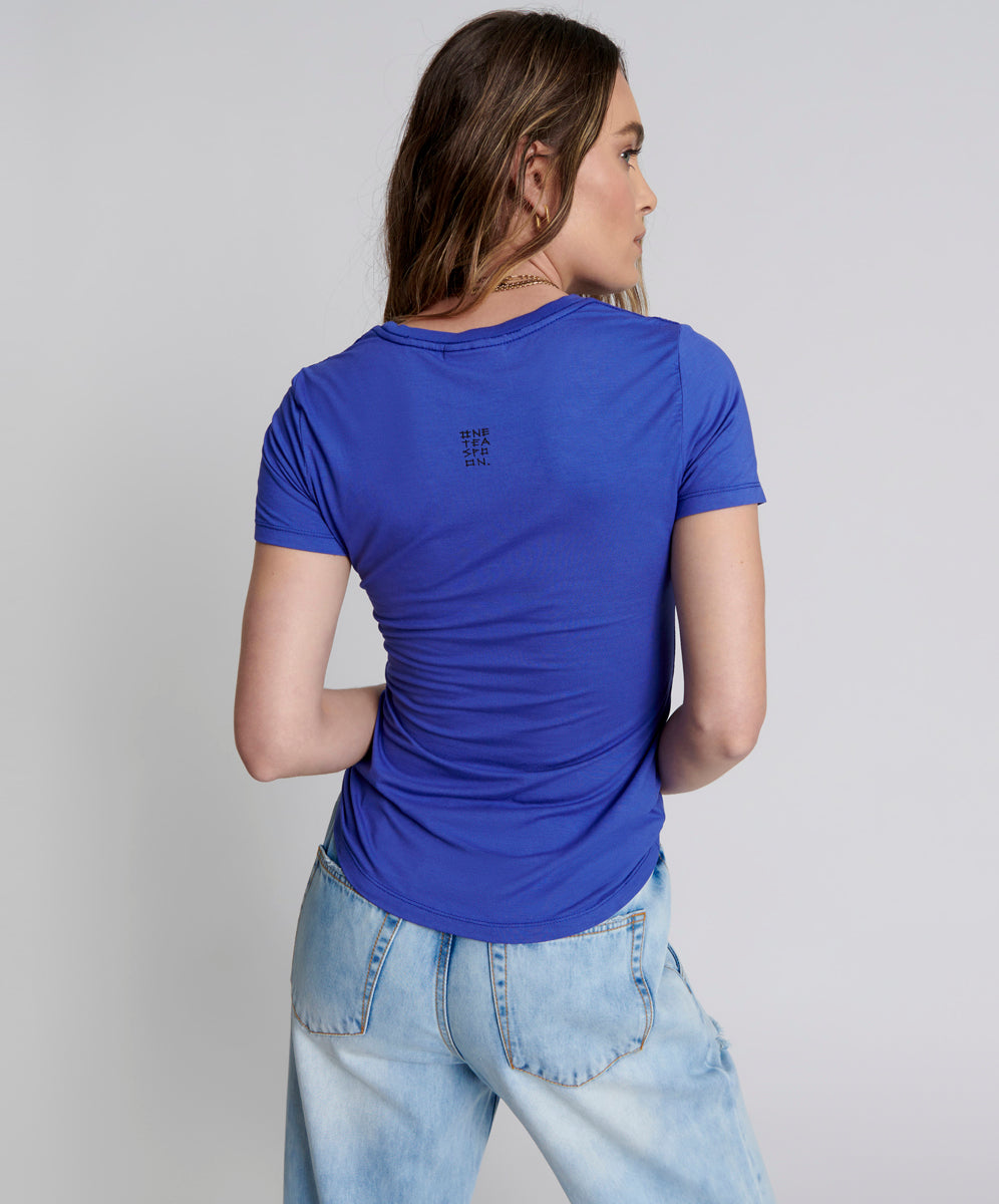 Last Stock VIOLET LOGO FITTED TEE