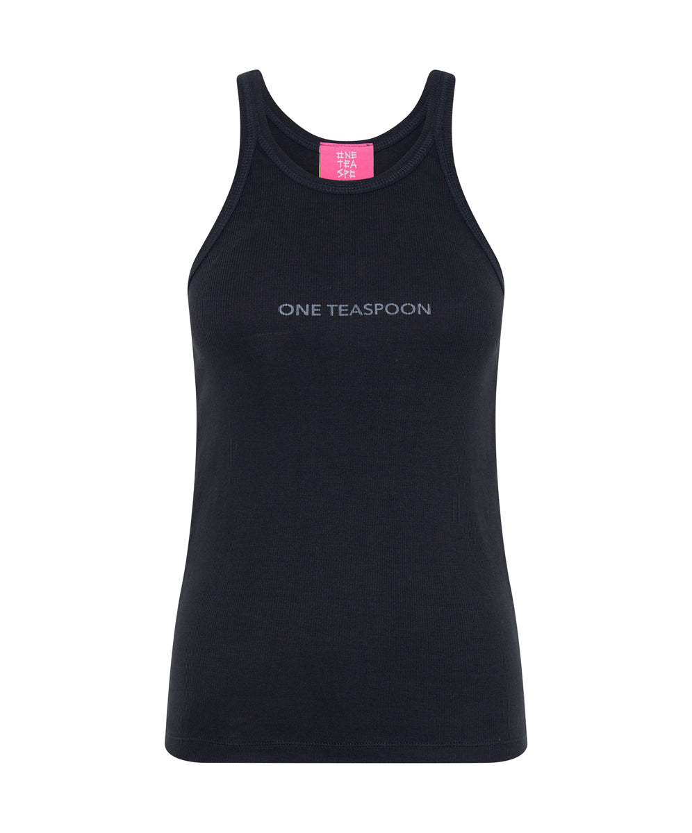 Last Stock WASHED BLACK LOGO SINGLET