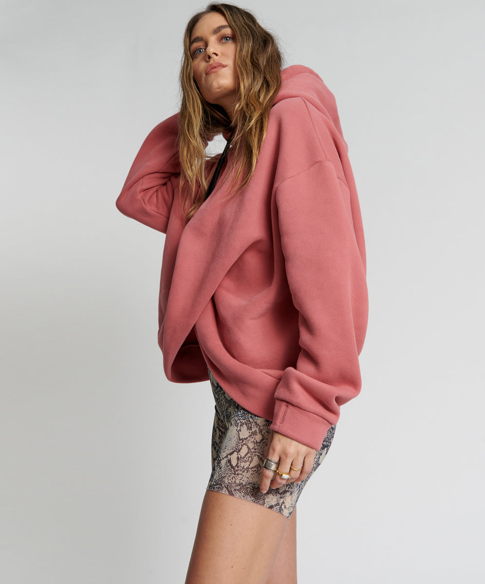 Last Stock RED VELVET LUXE TWISTED HOODY