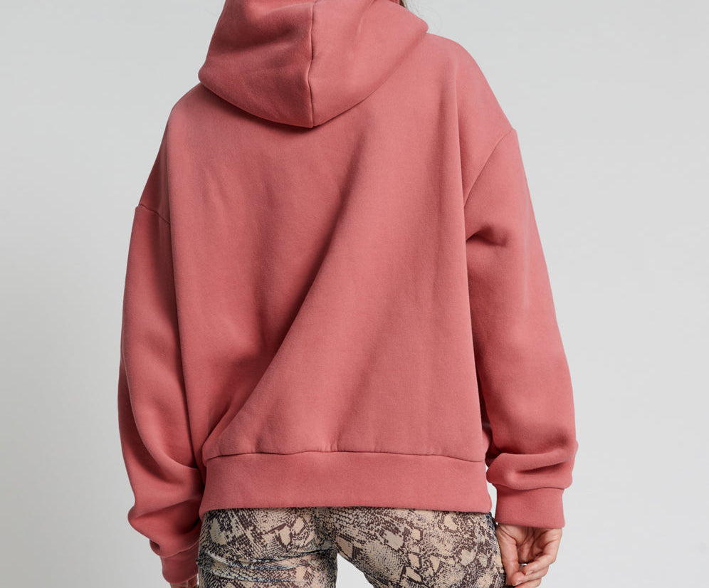 RED VELVET LUXE TWISTED HOODY