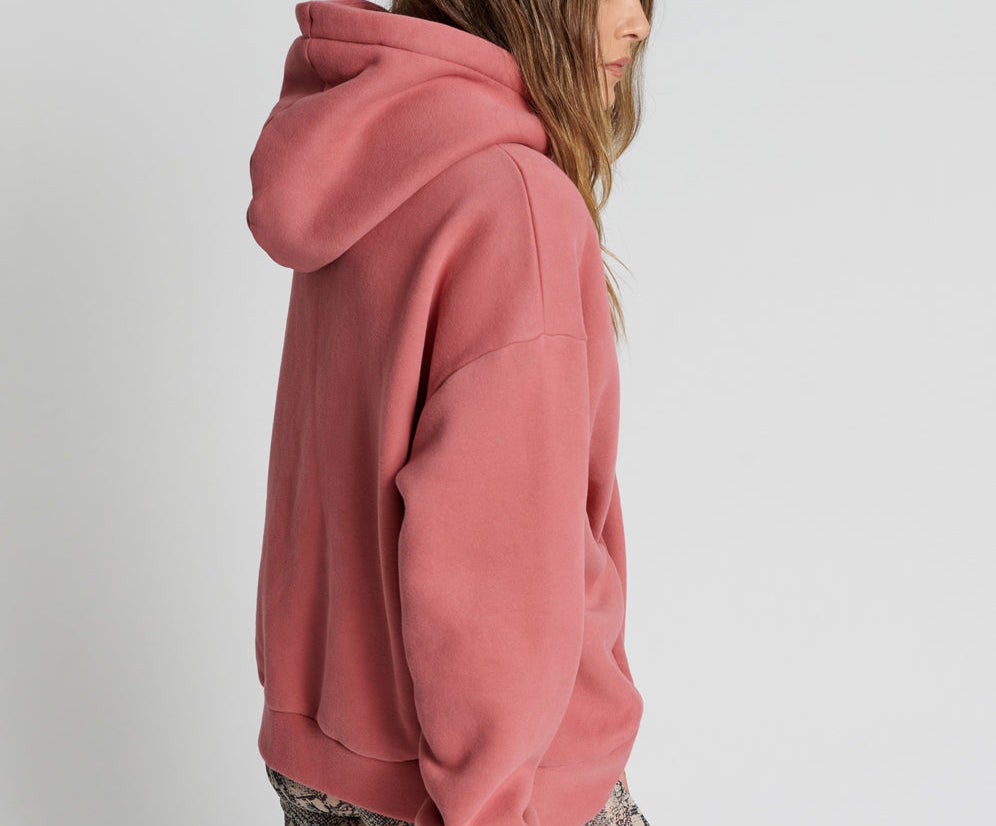 RED VELVET LUXE TWISTED HOODY