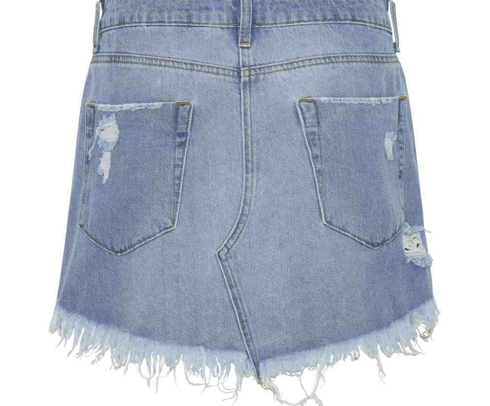 DESERT JEWEL JUNKYARD RELAXED DENIM MINI SKIRT