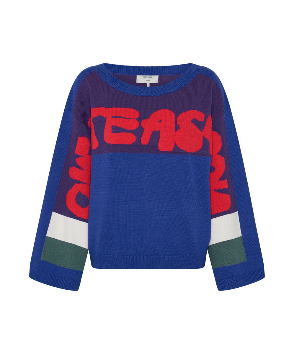 Products COLLEGE GRAFFITI KNIT SWEATER
