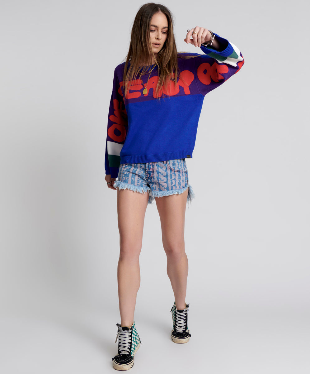 Products COLLEGE GRAFFITI KNIT SWEATER