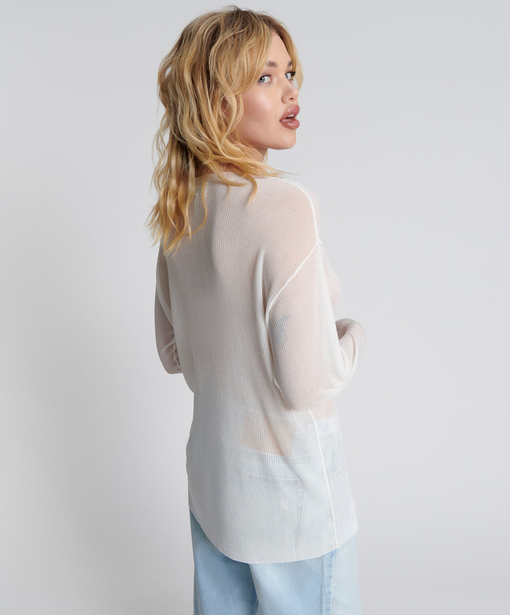 off white sheer top