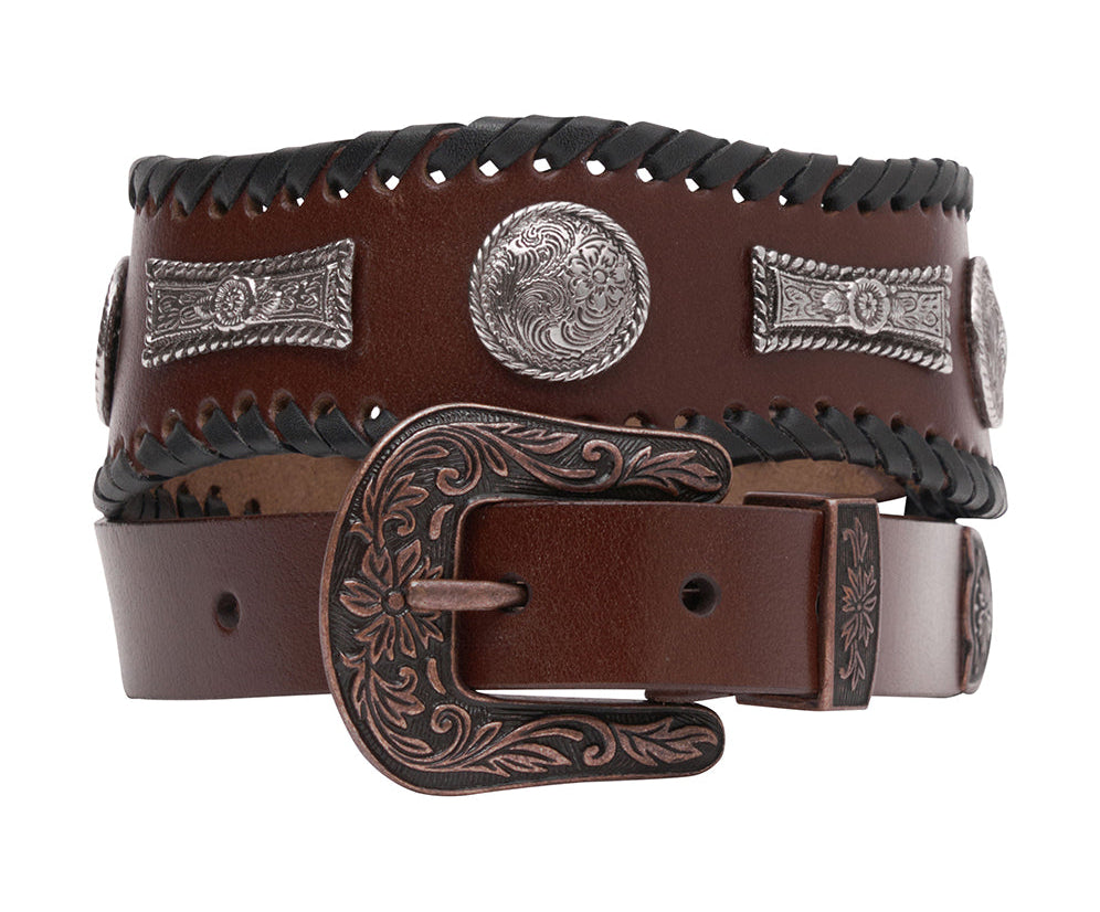 HITCHHIKER STUDDED LEATHER BELT