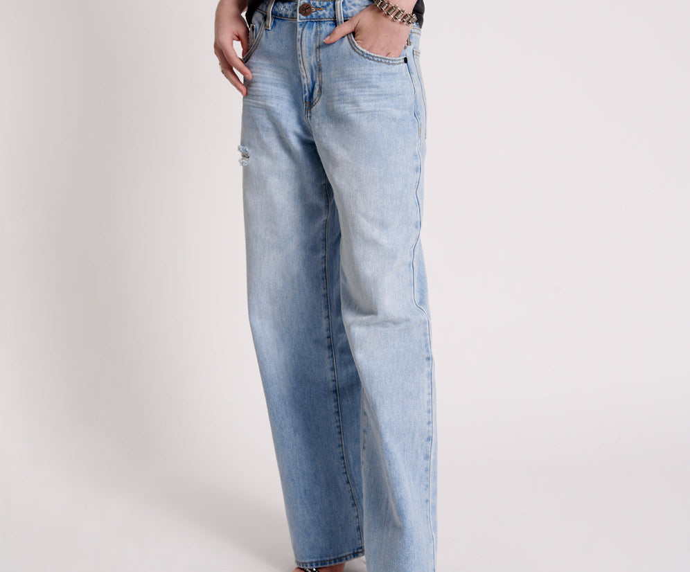 HENDRIXE JACKSONS MID WAIST WIDE LEG JEANS