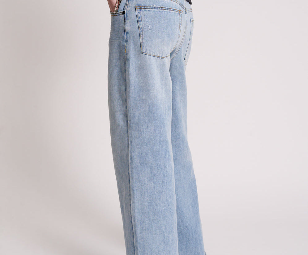 HENDRIXE JACKSONS MID WAIST WIDE LEG JEANS