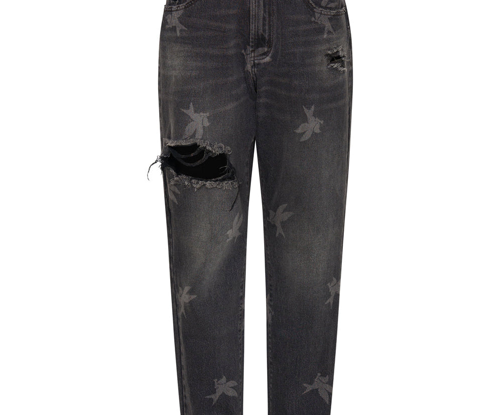 1982S High Waist Balloon Denim Jeans - Black