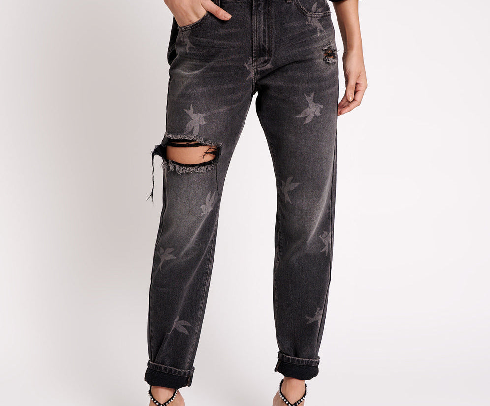 1982S High Waist Balloon Denim Jeans - Black