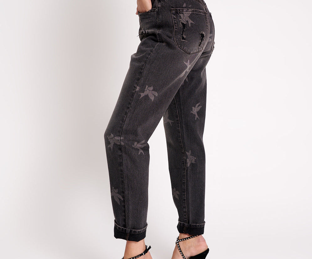 1982S High Waist Balloon Denim Jeans - Black