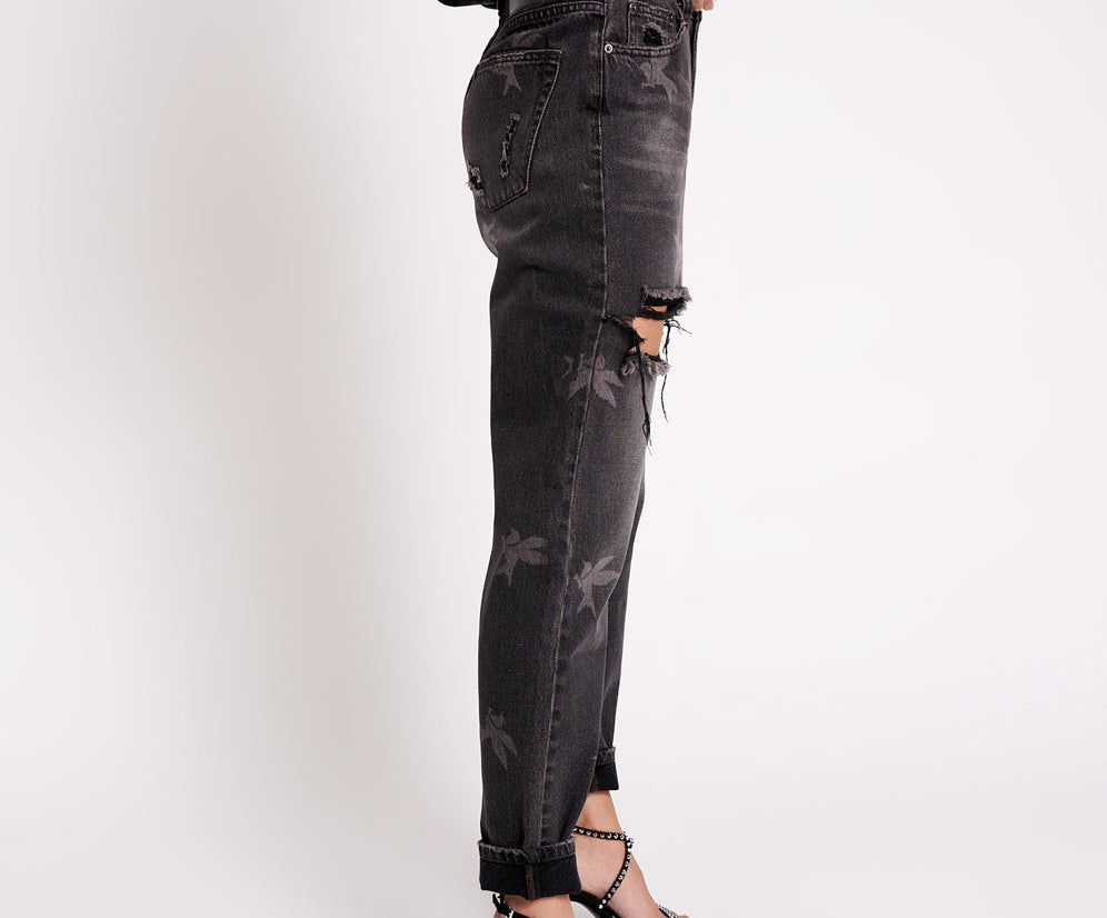 1982S High Waist Balloon Denim Jeans - Black