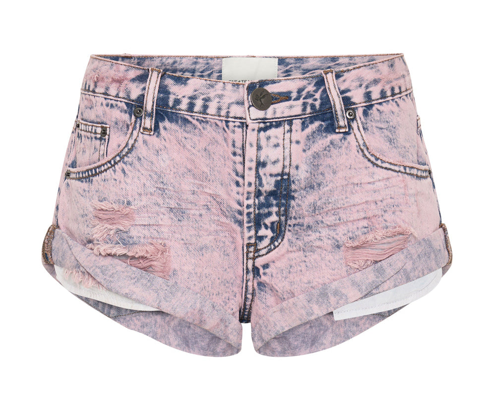 Bandits Low Waist Denim Shorts - Washed Pink