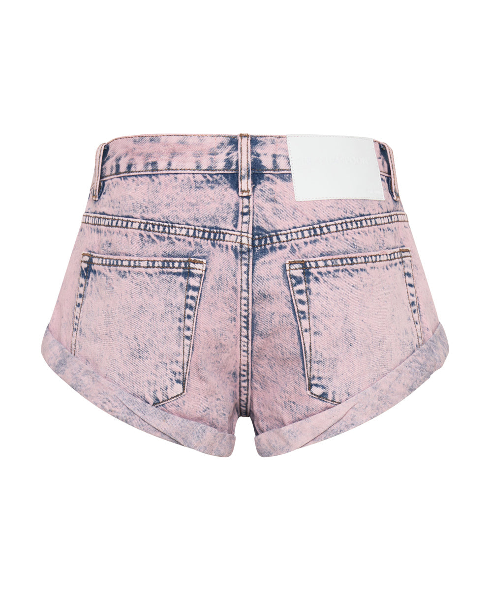 Bandits Low Waist Denim Shorts - Washed Pink | One Teaspoon