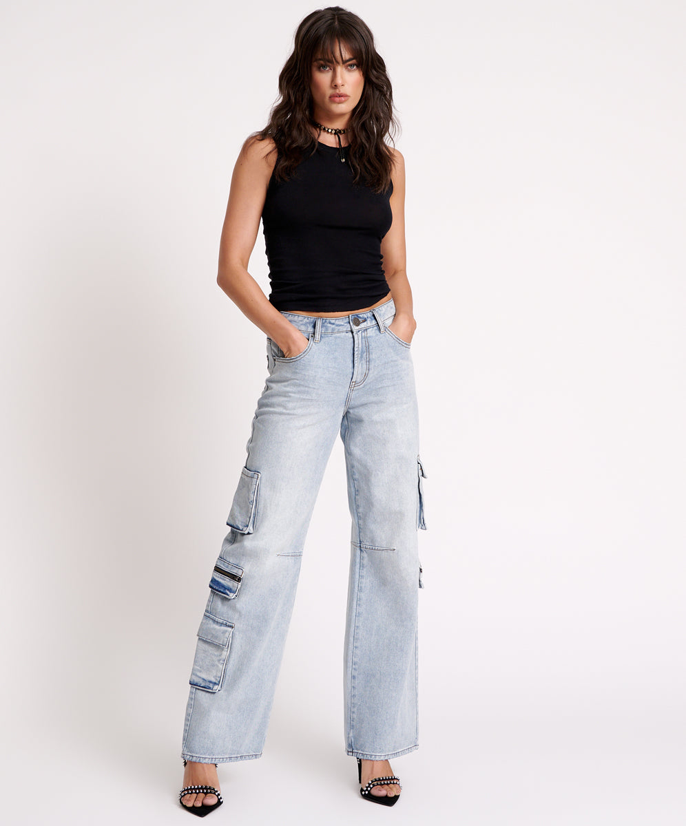 Products DREAM CARGO JACKSON WIDE LEG JEANS