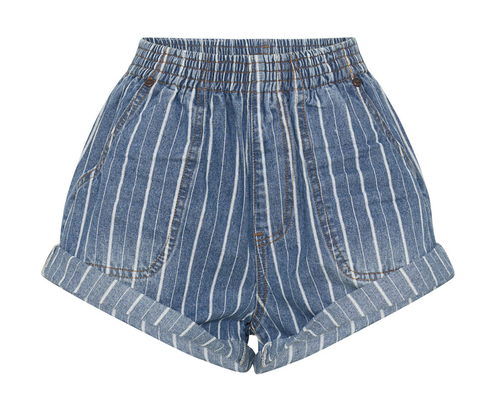 LE STRIPE HUNTERS MID WAIST RELAXED SHORTS
