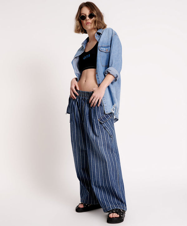 LE STRIPE PARACHUTE PANTS