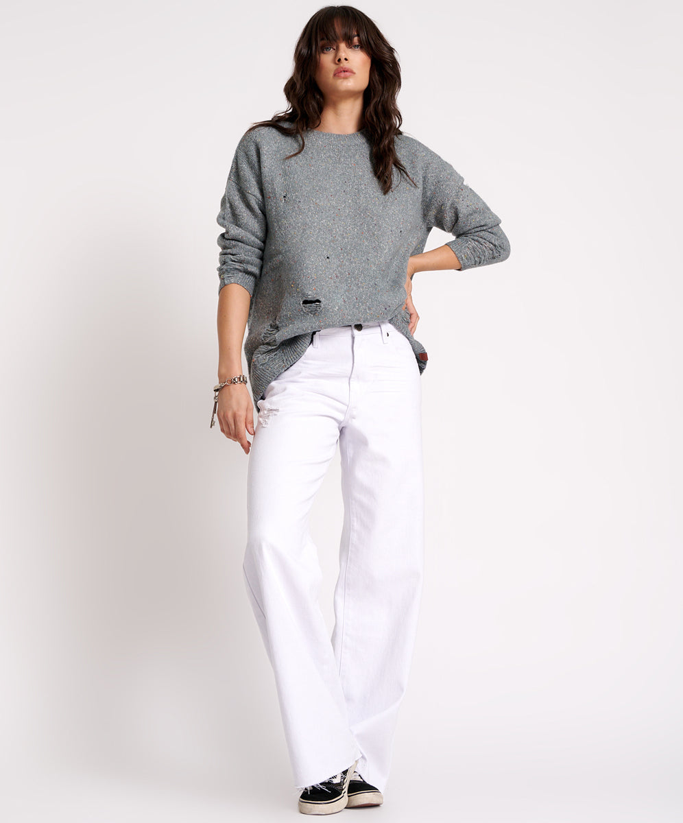 Products FRESH WHITE JACKSON MID WAIST WIDE LEG JEANS