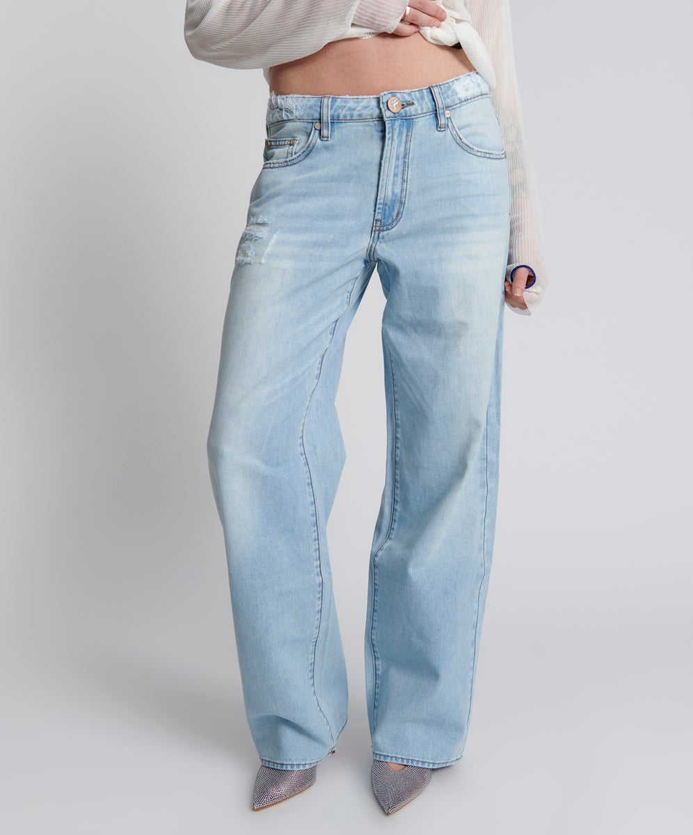 Products BLUE LATTE LOWRIDER WIDE LEG JEANS