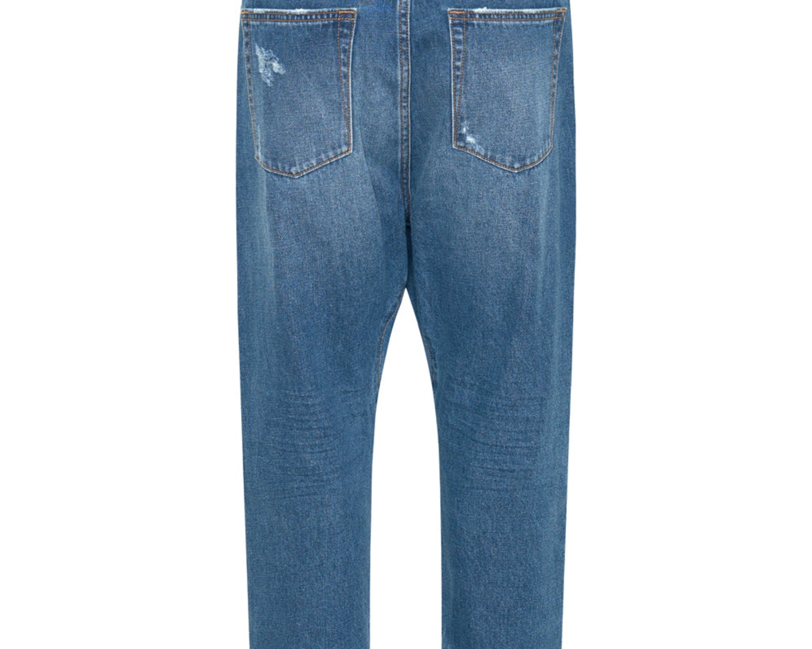 Kingpins Low Waist Cropped Boyfriend Denim Jeans - Bay Blue