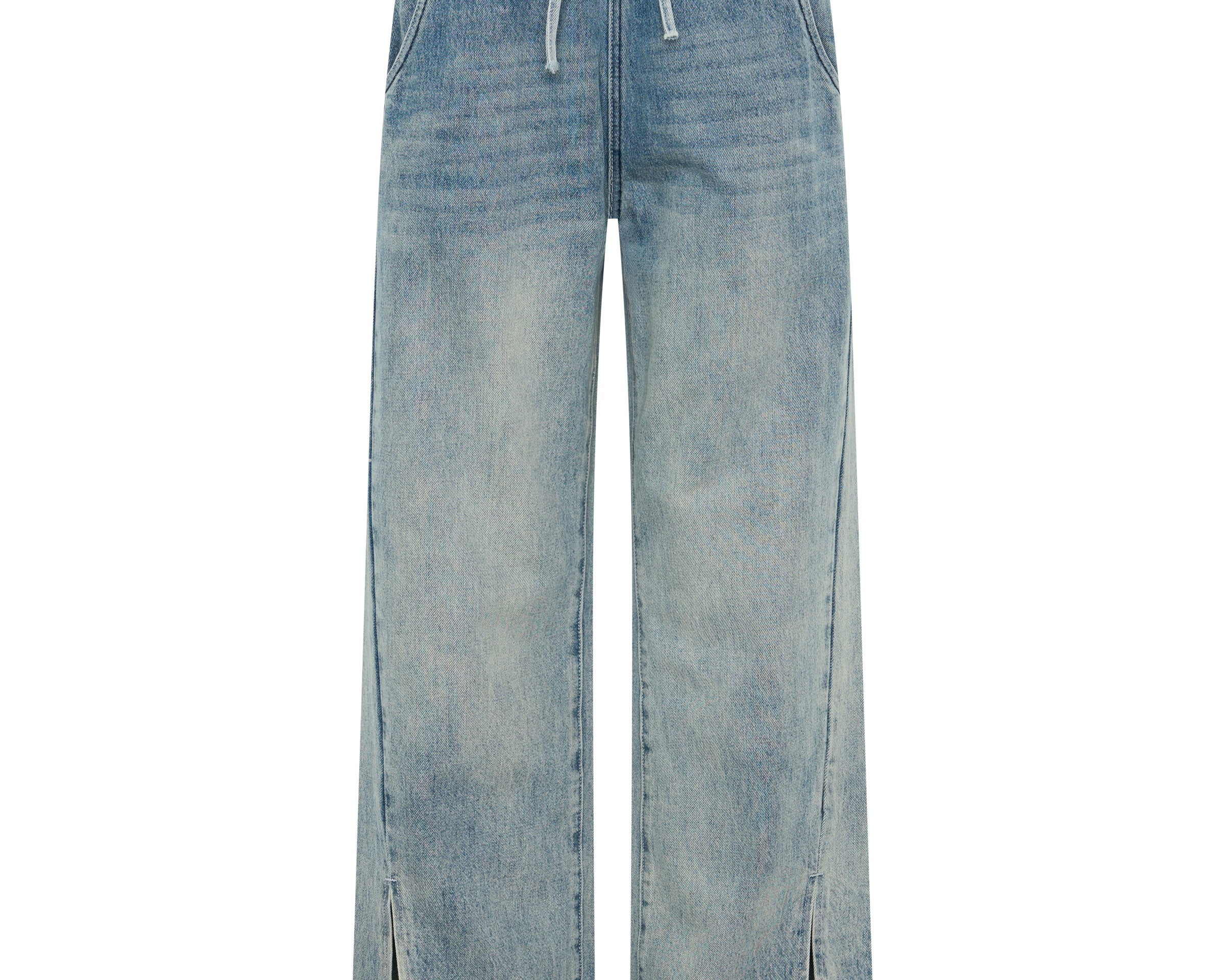 Roadhouse Wide Leg Drawstring Denim Jeans - Salty Dog