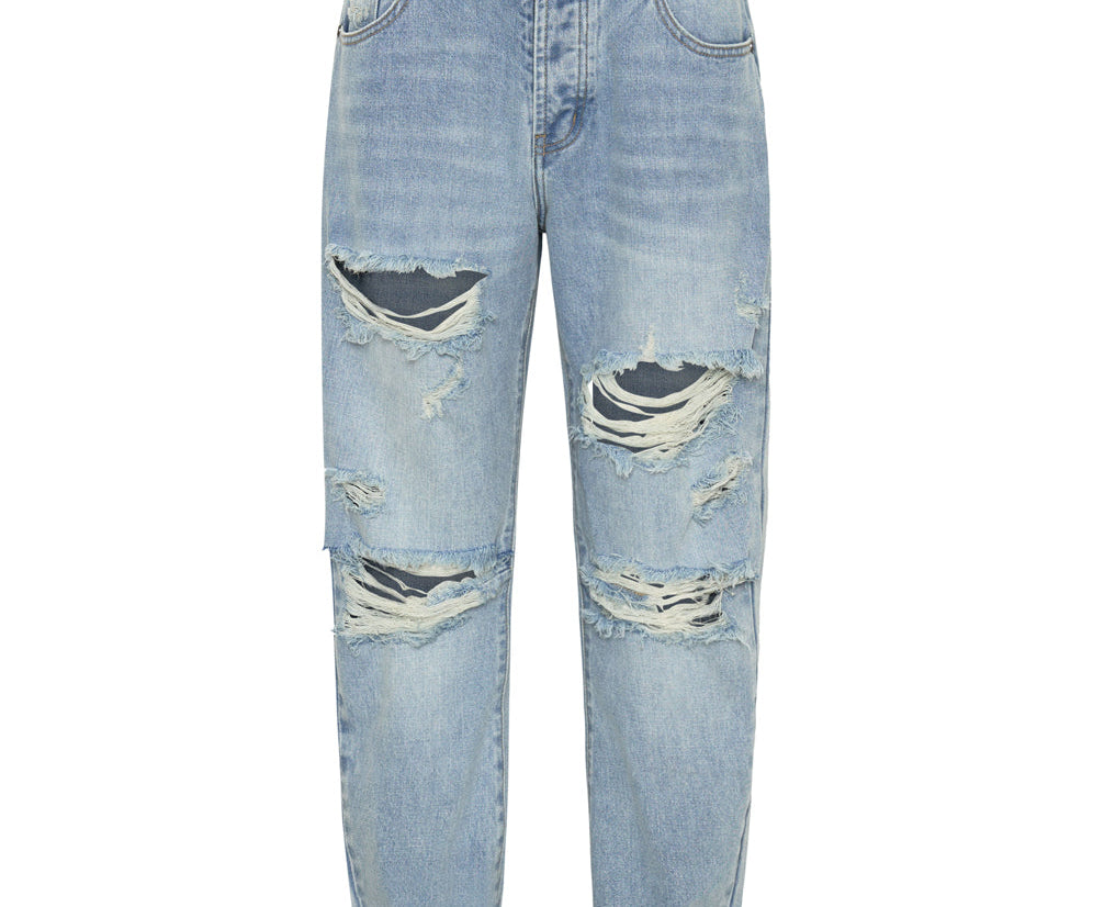 Saints Low Waist Boyfriend Denim Jeans - Hendrixe