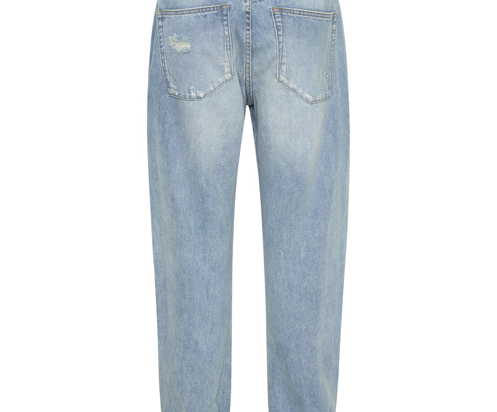 Saints Low Waist Boyfriend Denim Jeans - Hendrixe