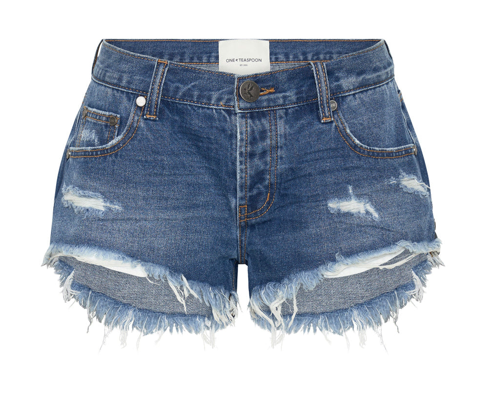 BAY BLUE BONITAS LOW WAIST DENIM SHORTS