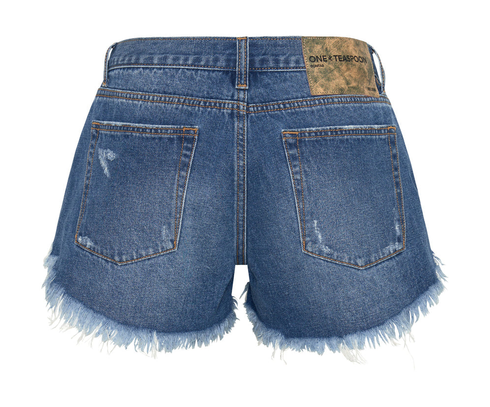 BAY BLUE BONITAS LOW WAIST DENIM SHORTS