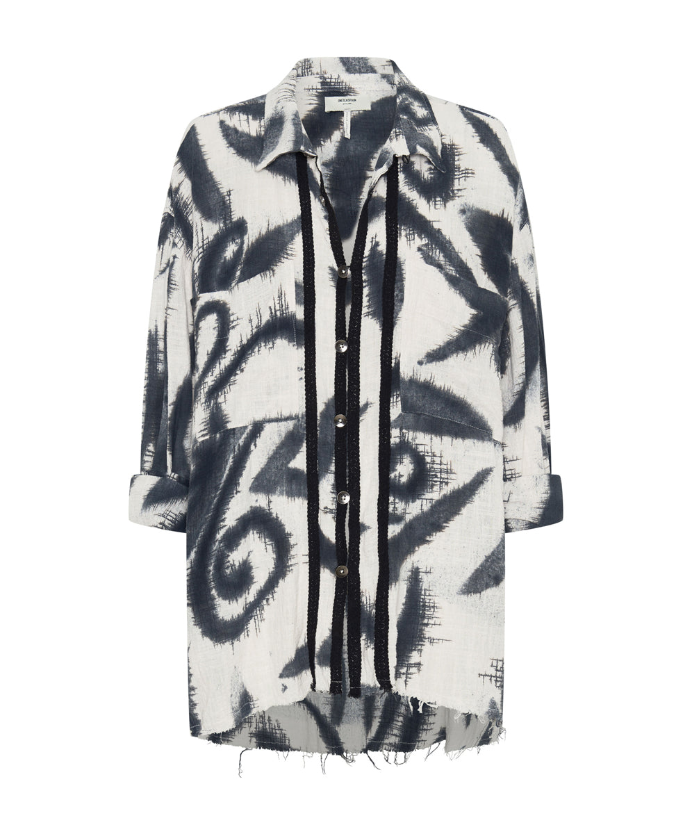 Last Stock RUNAWAY MUSLIN LONGLINE SHIRT