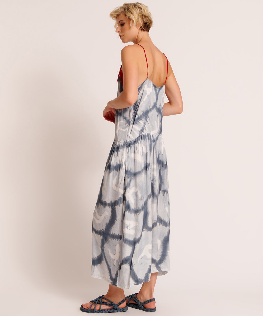 Last Stock REFLECTION HAND PRINTED HIDEAWAY SLIP DRESS