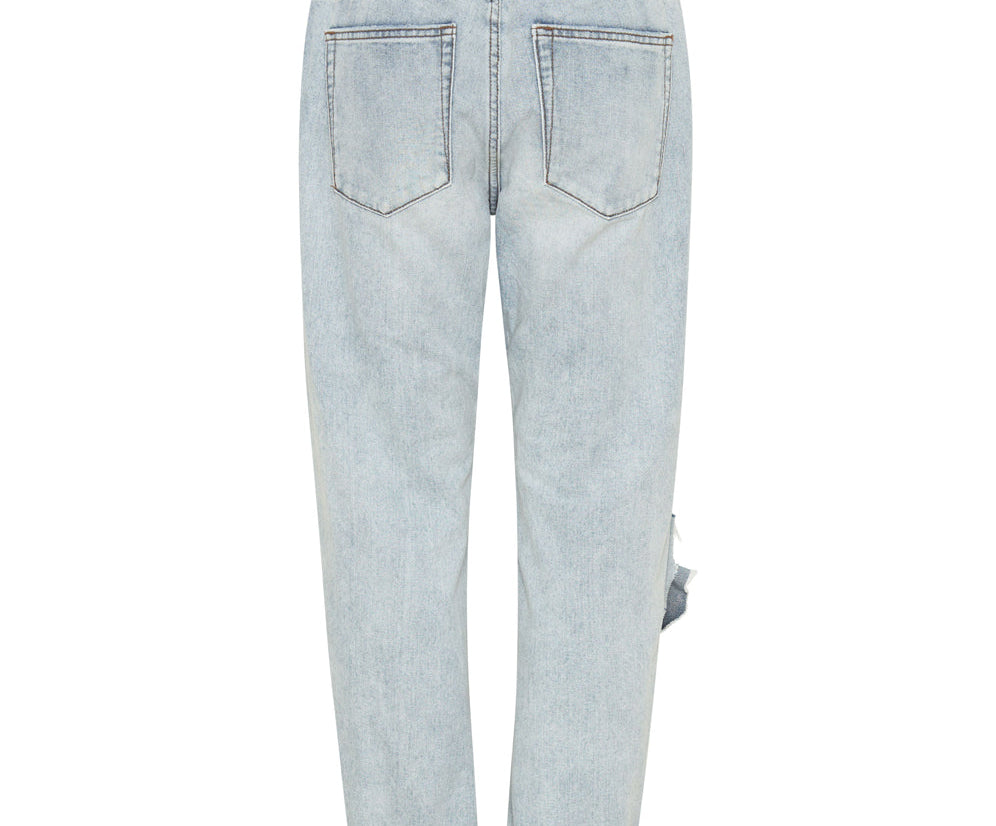 Shabbies Low Waist Drawstring Boyfriend Denim Jeans - Dream