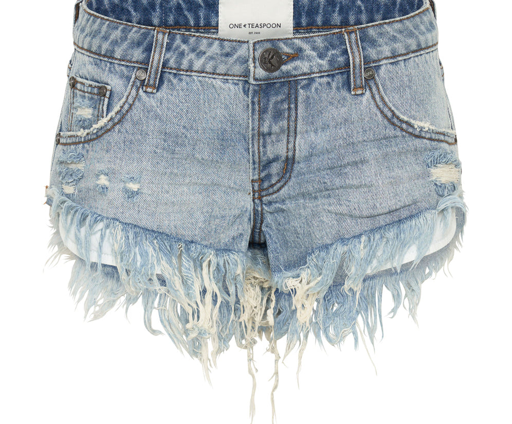 SALTY DOG DUKES LOW WAIST DENIM SHORT BLUE