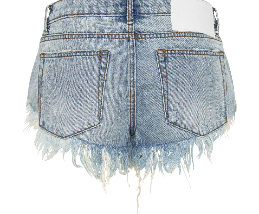 SALTY DOG DUKES LOW WAIST DENIM SHORT BLUE