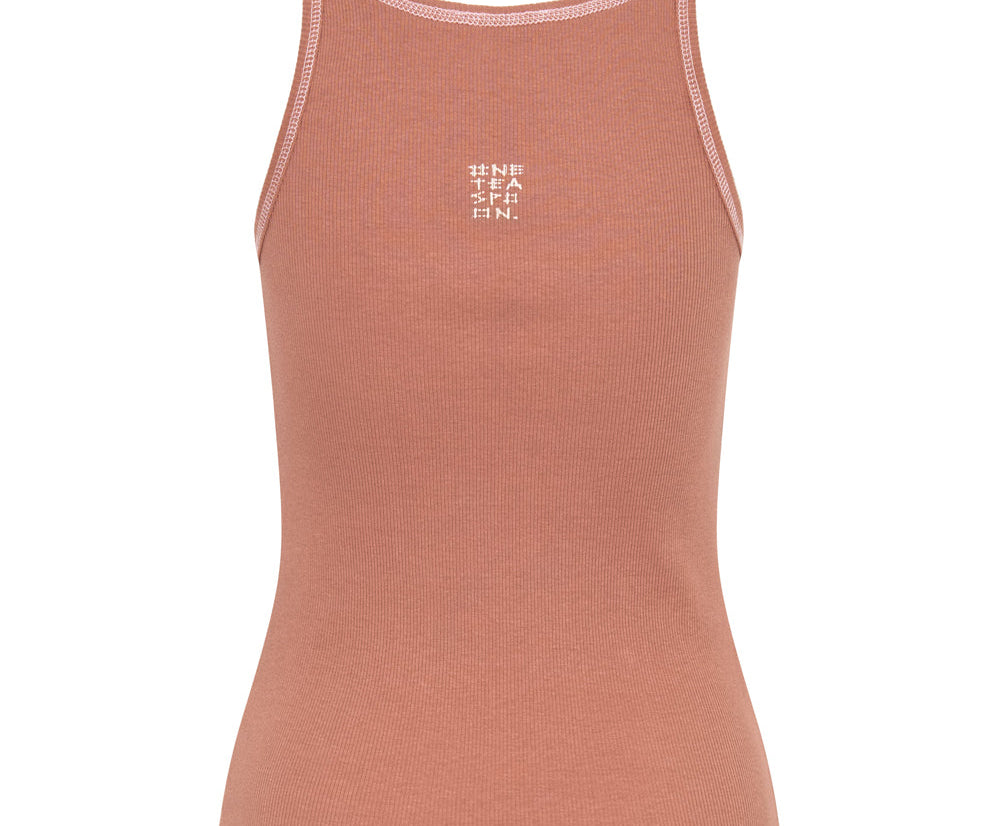 ONE TEASPOON RIB SINGLET BROWN