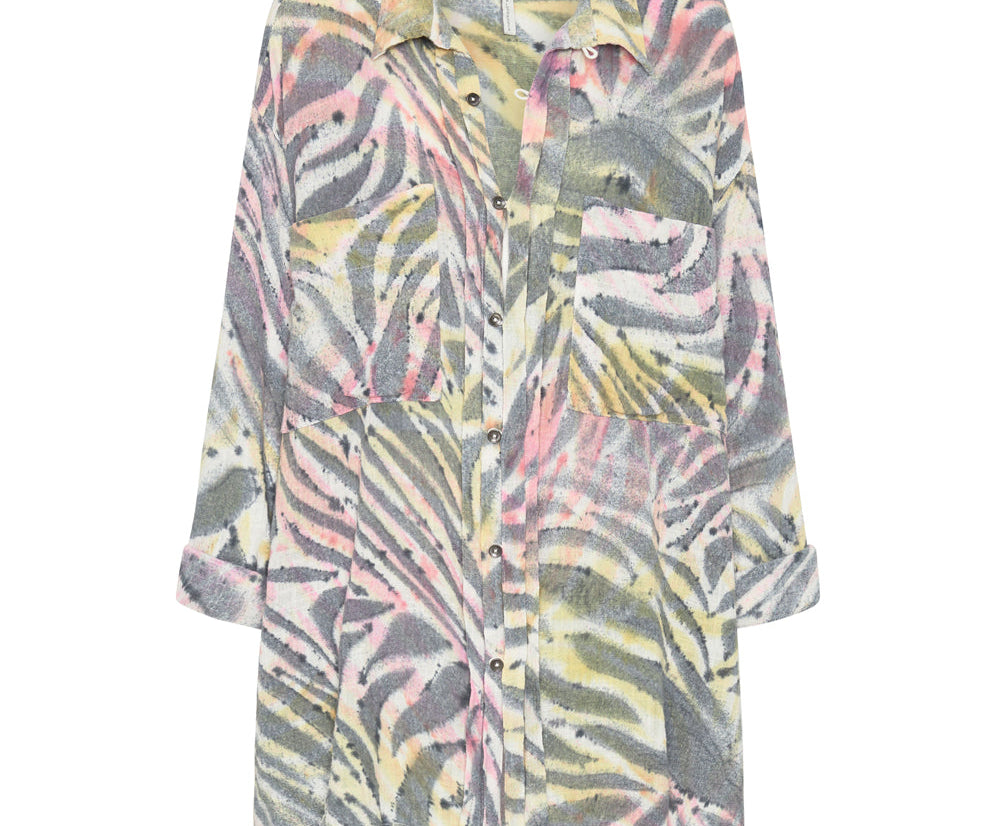 PALM ISLAND MUSLIN LONGLINE SHIRT