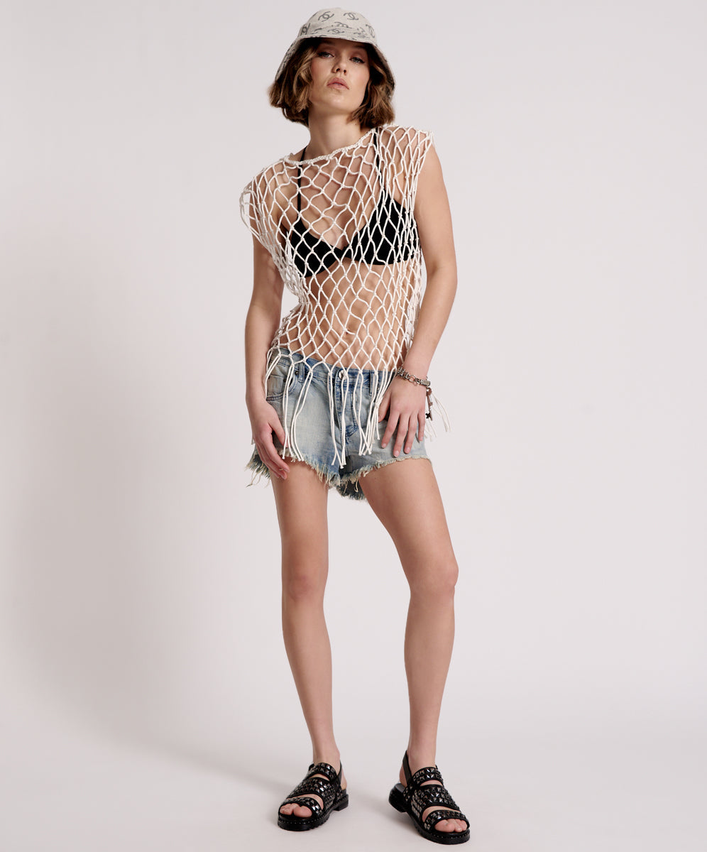 60% Off Sale Hand Knotted Castaway Top - Natural