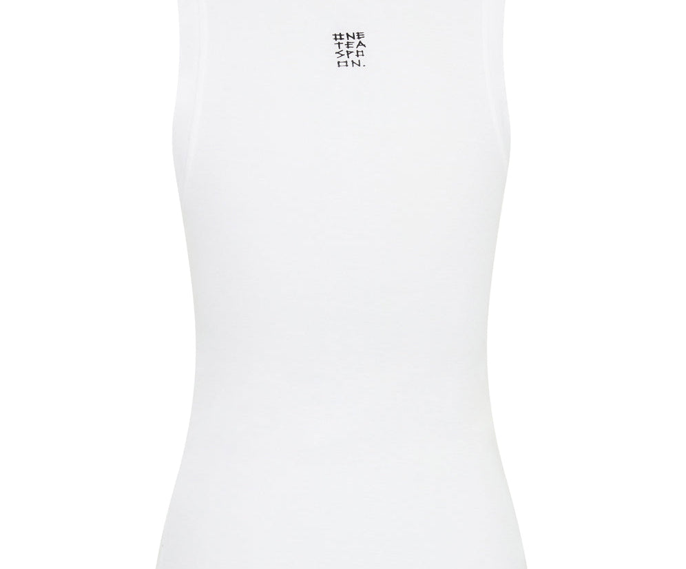 OTS CUT THROUGH FINE RIBBED TANK TOP