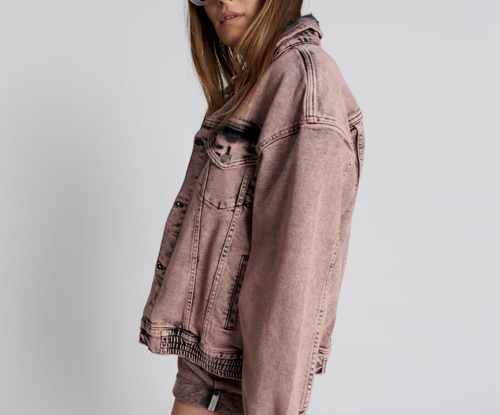 NIGHT HAZE OVERSIZED DENIM TRUCKER JACKET